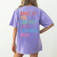 Admit It You Low Key Love Learning Bruh Teachers Women Women's Comfort Colors T-Shirt Back Print Violet