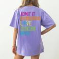 Admit It You Low Key Love Science Bruh Funny Science Teacher Women's Comfort Colors T-Shirt Back Print Violet Admit It You Low Key Love Science Bruh Funny Science Teacher Women's Comfort Colors T-Shirt Back Print Violet