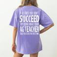 AG Teacher Shirt If At First You Don't Succeed Agriculture Women's Comfort Colors T-Shirt Back Print Violet AG Teacher Shirt If At First You Don't Succeed Agriculture Women's Comfort Colors T-Shirt Back Print Violet