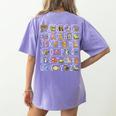 Alphabet Animals Back To School Pre-K Kindergarten Teacher Women's Comfort Colors T-Shirt Back Print Violet
