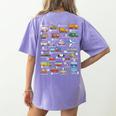 Alphabet Vehicles ABCs Learning Teachers Kids Boys Girls Women's Comfort Colors T-Shirt Back Print Violet Alphabet Vehicles ABCs Learning Teachers Kids Boys Girls Women's Comfort Colors T-Shirt Back Print Violet