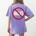 Anti Bullying No Bullies School Teacher Student Kindness Women's Comfort Colors T-Shirt Back Print Violet Anti Bullying No Bullies School Teacher Student Kindness Women's Comfort Colors T-Shirt Back Print Violet