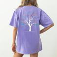AP Calculus Algebra Tree Math Teacher Nerd Geek Women's Comfort Colors T-Shirt Back Print Violet
