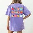 Art Apples Back To School For Teacher Student Women's Comfort Colors T-Shirt Back Print Violet Art Apples Back To School For Teacher Student Women's Comfort Colors T-Shirt Back Print Violet