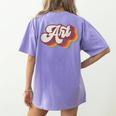 Art Teacher Back To School Women's Comfort Colors T-Shirt Back Print Violet Art Teacher Back To School Women's Comfort Colors T-Shirt Back Print Violet