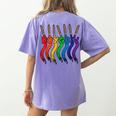 Art Teacher For Women Art Teacher Clothes Women's Comfort Colors T-Shirt Back Print Violet