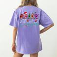 ASL Christmas Buffalo Plaid Teacher American Sign Language Women's Comfort Colors T-Shirt Back Print Violet ASL Christmas Buffalo Plaid Teacher American Sign Language Women's Comfort Colors T-Shirt Back Print Violet