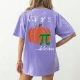 I Ate Some Pumpkin Pi Pie Math Teacher Halloween For Men Women Kids Women's Comfort Colors T-Shirt Back Print Violet I Ate Some Pumpkin Pi Pie Math Teacher Halloween For Men Women Kids Women's Comfort Colors T-Shirt Back Print Violet