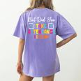 But Did You Take Attendance Teacher School Secretary Team Women's Comfort Colors T-Shirt Back Print Violet