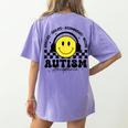 Autism Awareness Acceptance Special Education Teacher Kids Women's Comfort Colors T-Shirt Back Print Violet Autism Awareness Acceptance Special Education Teacher Kids Women's Comfort Colors T-Shirt Back Print Violet
