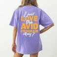AVID Team Appreciation Essentials AVID Program Teacher Women's Comfort Colors T-Shirt Back Print Violet