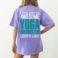 This Is What An Awesome Yoga Instructor Yoga Teacher Women's Comfort Colors T-Shirt Back Print Violet This Is What An Awesome Yoga Instructor Yoga Teacher Women's Comfort Colors T-Shirt Back Print Violet