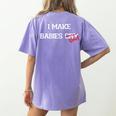 I Make Babies Cry Float Funny Swimming Coach Teacher Gift Women's Comfort Colors T-Shirt Back Print Violet I Make Babies Cry Float Funny Swimming Coach Teacher Gift Women's Comfort Colors T-Shirt Back Print Violet