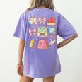 Back To School Coquette Teacher Women Girl Kindergarten PreK Women's Comfort Colors T-Shirt Back Print Violet