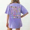 Back To School Kindergarten Teacher ABCs Animals Alphabet Women's Comfort Colors T-Shirt Back Print Violet