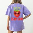 Back To School Math Is My Jam Math Teacher Women's Comfort Colors T-Shirt Back Print Violet