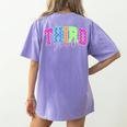 Back To School Neon Checkered Third Grade Colorful Teacher Women's Comfort Colors T-Shirt Back Print Violet Back To School Neon Checkered Third Grade Colorful Teacher Women's Comfort Colors T-Shirt Back Print Violet