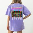 Back To School Retro Technology Is My Jam 80's Teacher Women's Comfort Colors T-Shirt Back Print Violet Back To School Retro Technology Is My Jam 80's Teacher Women's Comfort Colors T-Shirt Back Print Violet