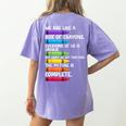 Back To School Teacher We Are Like A Box Of Crayons Women's Comfort Colors T-Shirt Back Print Violet Back To School Teacher We Are Like A Box Of Crayons Women's Comfort Colors T-Shirt Back Print Violet