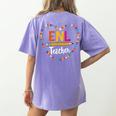 Back To School Tee ENL Teacher English New Language Squad Women's Comfort Colors T-Shirt Back Print Violet Back To School Tee ENL Teacher English New Language Squad Women's Comfort Colors T-Shirt Back Print Violet