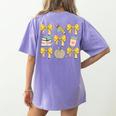 Back To School Yellow Bows Book Coffee Leopard Apple Teacher Women's Comfort Colors T-Shirt Back Print Violet Back To School Yellow Bows Book Coffee Leopard Apple Teacher Women's Comfort Colors T-Shirt Back Print Violet