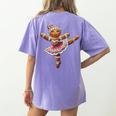 Ballet Dancer Gingerbread Christmas Dance Teacher Girl Women Women's Comfort Colors T-Shirt Back Print Violet Ballet Dancer Gingerbread Christmas Dance Teacher Girl Women Women's Comfort Colors T-Shirt Back Print Violet
