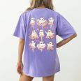 Ballet Ghost Ballet Dancer Spooky Dance Halloween Teacher Women's Comfort Colors T-Shirt Back Print Violet Ballet Ghost Ballet Dancer Spooky Dance Halloween Teacher Women's Comfort Colors T-Shirt Back Print Violet