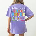 Battery Life Of Daycare Provider Childcare Teacher Women's Comfort Colors T-Shirt Back Print Violet
