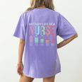 Battery Life Of A Nurse School Teacher Appreciation Women's Comfort Colors T-Shirt Back Print Violet