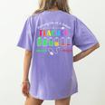 Battery Life Of A School Teacher Monday To Friday For Men Women Women's Comfort Colors T-Shirt Back Print Violet