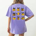 Bee Kind Positive Brave Happy Confident Humble Teacher Women's Comfort Colors T-Shirt Back Print Violet Bee Kind Positive Brave Happy Confident Humble Teacher Women's Comfort Colors T-Shirt Back Print Violet