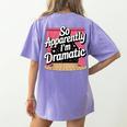 Best Theatre Art For Men Women Musical Drama Teacher Theater Women's Comfort Colors T-Shirt Back Print Violet