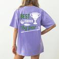 Best Teacher By Par Golf Golfer Women's Comfort Colors T-Shirt Back Print Violet