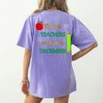 THE BEST TEACHERS ARE BORN IN DECEMBER Women's Comfort Colors T-Shirt Back Print Violet