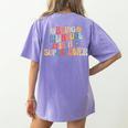 Being Bilingual Is A Superpower Back To School ESL Teacher Women's Comfort Colors T-Shirt Back Print Violet Being Bilingual Is A Superpower Back To School ESL Teacher Women's Comfort Colors T-Shirt Back Print Violet