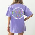 Biology Bio Teachers And Biochemistry Lab Nerds Women's Comfort Colors T-Shirt Back Print Violet