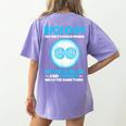 Biology Facts Science Teacher Student Biologist Women's Comfort Colors T-Shirt Back Print Violet