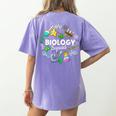 Biology Squad Science Teacher Student Biologist Women's Comfort Colors T-Shirt Back Print Violet Biology Squad Science Teacher Student Biologist Women's Comfort Colors T-Shirt Back Print Violet