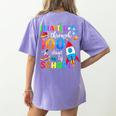 I Blasted Through 100 Days Of School 100th Day Teacher Kids Women's Comfort Colors T-Shirt Back Print Violet