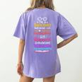Books Reading English Teacher Student For Men Women Kids Women's Comfort Colors T-Shirt Back Print Violet