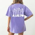 Botanical Beaker Science Teacher Floral Chemistry Lab Week Women's Comfort Colors T-Shirt Back Print Violet