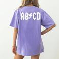 Boys Girls Teachers ABCD Rock Graphic Back To School Women's Comfort Colors T-Shirt Back Print Violet Boys Girls Teachers ABCD Rock Graphic Back To School Women's Comfort Colors T-Shirt Back Print Violet