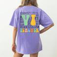 Braille Teacher Of The Visually Impaired Groovy VI Teacher Women's Comfort Colors T-Shirt Back Print Violet Braille Teacher Of The Visually Impaired Groovy VI Teacher Women's Comfort Colors T-Shirt Back Print Violet