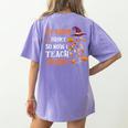 My Broom Broke So Now I Teach Music Teacher Halloween Women's Comfort Colors T-Shirt Back Print Violet My Broom Broke So Now I Teach Music Teacher Halloween Women's Comfort Colors T-Shirt Back Print Violet