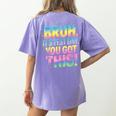 Bruh It's Test Day You Got This Funny Teacher Women's Comfort Colors T-Shirt Back Print Violet