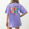 I Build Leaders Bricks Building Blocks Teacher Brick Builder Women's Comfort Colors T-Shirt Back Print Violet I Build Leaders Bricks Building Blocks Teacher Brick Builder Women's Comfort Colors T-Shirt Back Print Violet