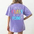 Cactus Teacher Shirt Cute Teacher Shirt Women's Comfort Colors T-Shirt Back Print Violet