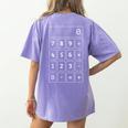 Calculator Costume Halloween Math Teacher Nerd For Men Women Women's Comfort Colors T-Shirt Back Print Violet