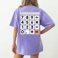 Calculator Easy Halloween Costume For Math Teacher Women's Comfort Colors T-Shirt Back Print Violet Calculator Easy Halloween Costume For Math Teacher Women's Comfort Colors T-Shirt Back Print Violet