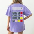 Calculator Math Teacher Halloween Costumes Women Men Adults Women's Comfort Colors T-Shirt Back Print Violet Calculator Math Teacher Halloween Costumes Women Men Adults Women's Comfort Colors T-Shirt Back Print Violet